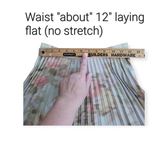 Behnaz Sarafpour romantic pastel floral pleated midi structured skirt size XS - Picture 9 of 14